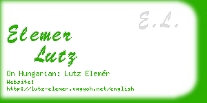 elemer lutz business card